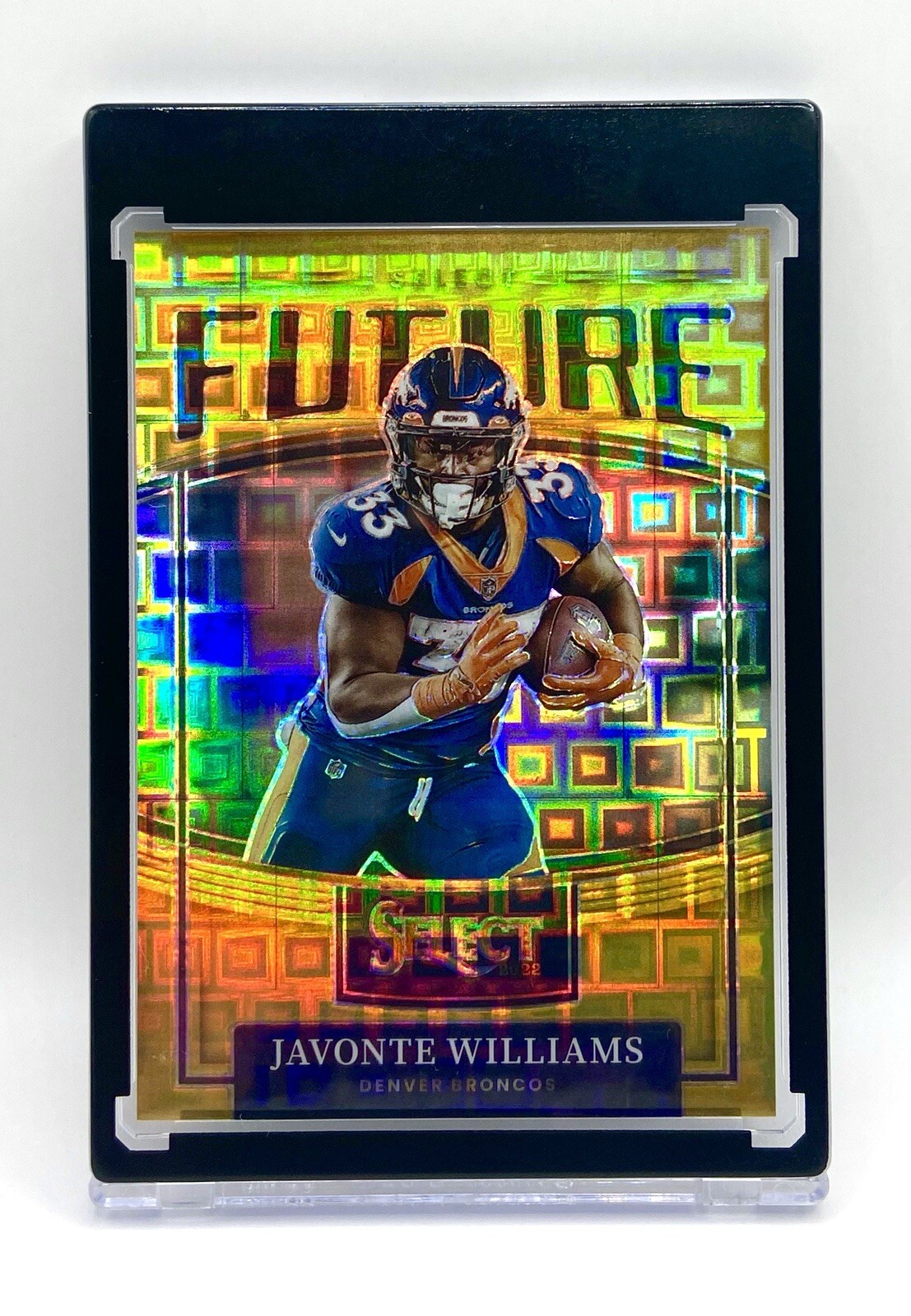 2022 Panini Select Javonte Williams Future Gold Pandora Prizm /10 Broncos #SF-22