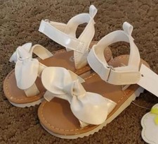 Baby Girls First Steps by Stepping Stones BOW Sandals Size 5 12/18 mo NWT