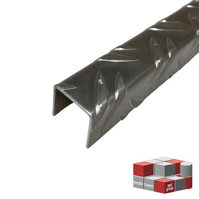 U-Profil Aluminium Riffelblech Duett U-Winkel 2 Meter Tränenblech Abdeckprofil