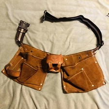 Nicholas LEATHER CARPENTERS USA TOOL BELT * Nice work gear cowhide 493X