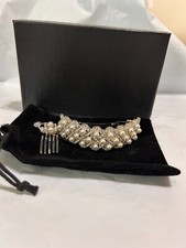 Bridal/Wedding SILVER Hair Comb w/ Pearls  Rhinestones for Prom Formal Event