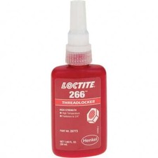 Loctite 232329 Threadlocker: Red, 50 mL, Bottle High Strength, Series 266