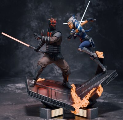 1/4 Ahsoka Tano vs Darth 3D Printed 12KFigure Statue Resin Model Kit Unassembled