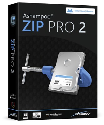 Ashampoo Zip Pro 2 - ZIP, RAR, TAR, CAB etc. entpacken - Download 3 User Lizenz