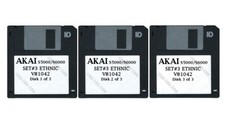Akai S5000 / S6000 Set of Three Floppy Disks SET 3 ETHNIC V81042