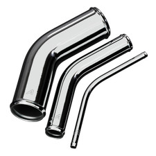 Alloy 45 Degree Aluminium Hose Pipes - Elbow Bend Silicone Pipework Rubber
