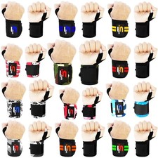 Wrist Wraps Lifting Wrist Wraps Gym Straps Support Strength Elasticated NEW Gym