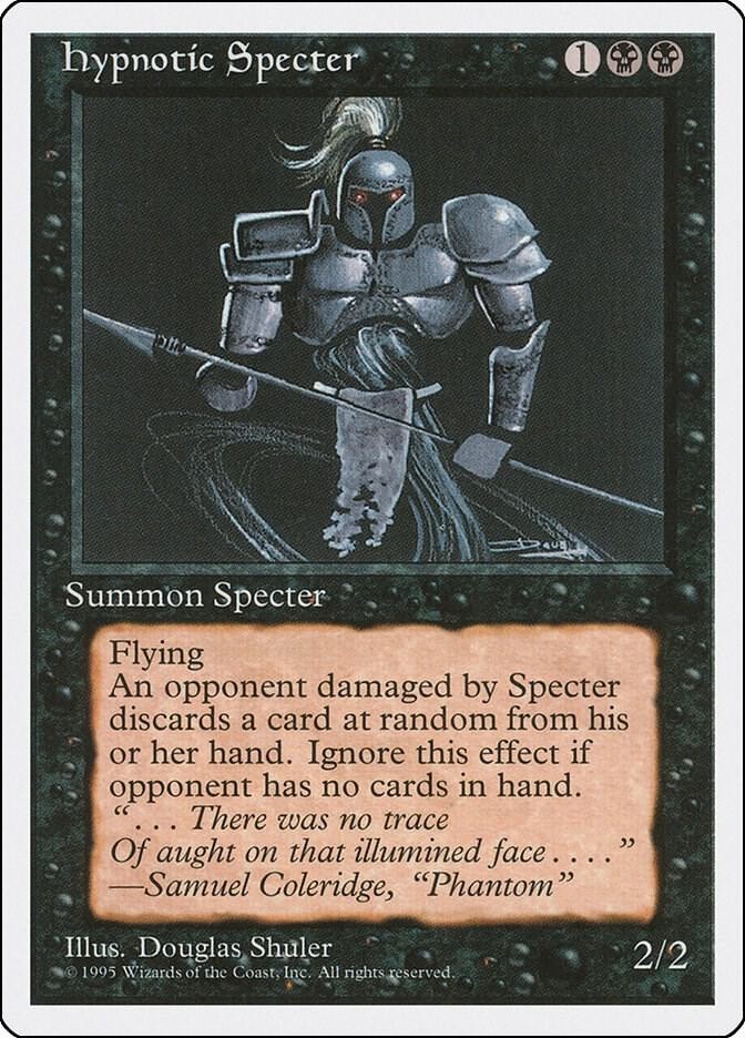 🔥 VINTAGE 1x Hypnotic Specter! 🔥 MTG Magic 4th ed. Regular / MP
