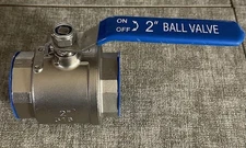 2" Ball Valve NPT Threaded Full Port Ball Valve Stainless Steel SS 316 oil