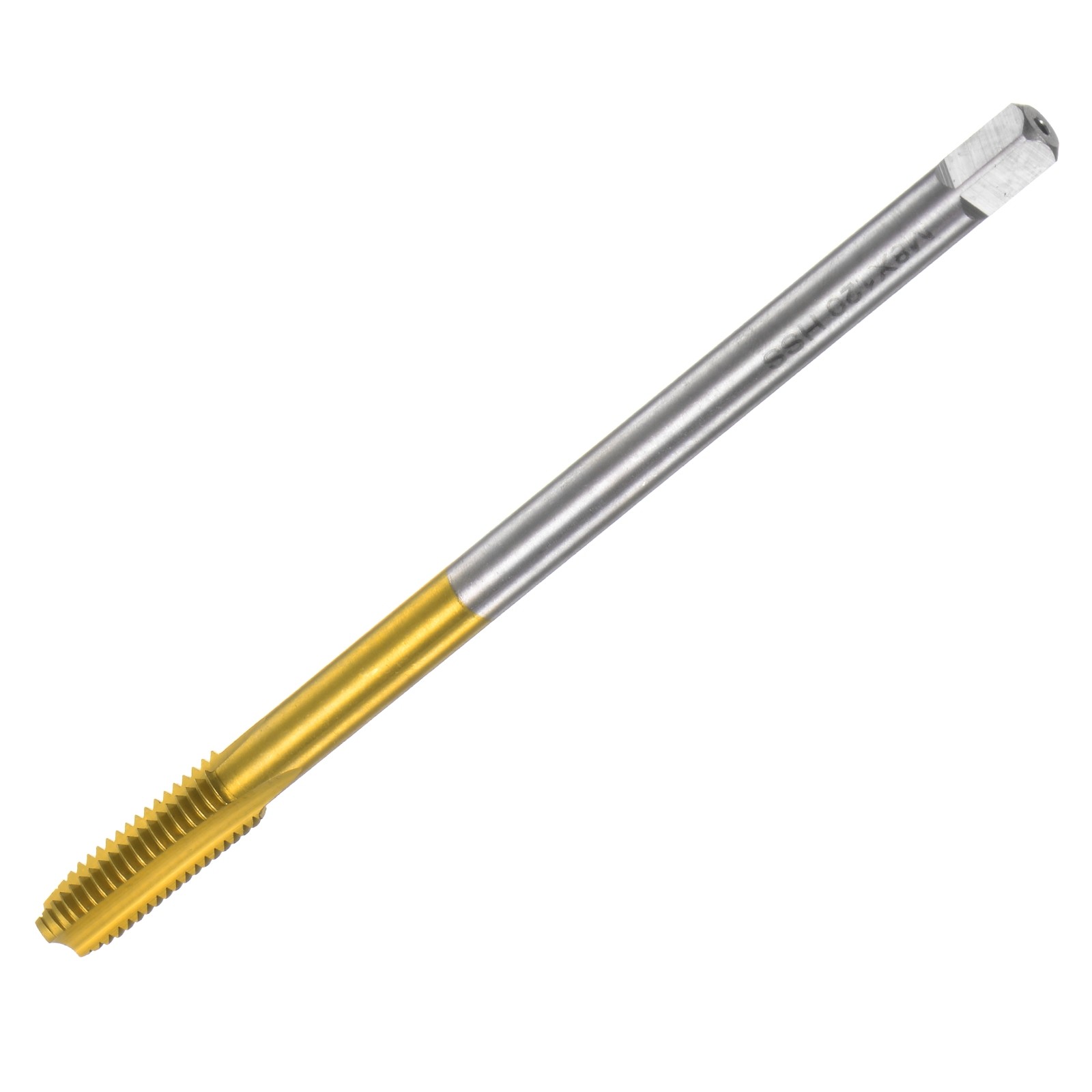Metric Thread Tap M8 x 1.25 120mm Long Ti-Coated High Speed Steel Straight Flute