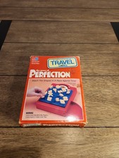 Milton Bradley Vintage 1990 Travel Edition Perfection Board Game Complete Set