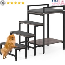 Multipurpose Dog Steps Pet Stairs Window Perch Cozy Elevated Bed Non-Slip New