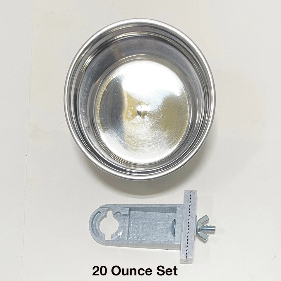 20 oz Lixit ACERO INOXIDABLE tazón de barro loro pájaro perro gato comida agua plato para mascotas  Foto 4 de 4