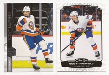 Lot of 2 Different New York Islanders Scott Mayfield Hockey Cards