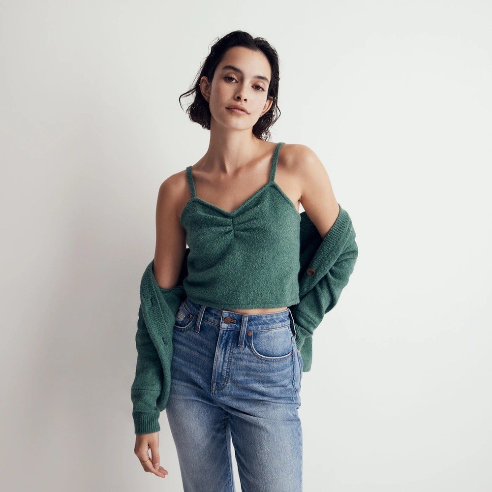 Madewell basic Mapleton Crop Sweater Tank small n… - image 1