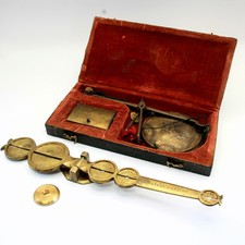 Antique J. Allender US Gold Coin Counterfeit Scale & Pocket Scale Lot of 2 #M-46