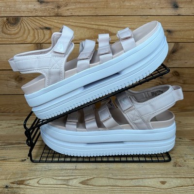 Nike Sandalen Damen UK 7,5 Icon Classic Barely Rose Riemen Plateau Sommer leicht