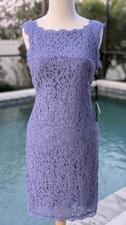 Adrianna Papell  Lace Dress Purple 6 NEW