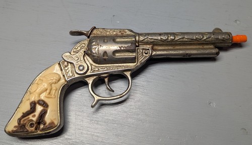 vintage Cowboy King cast iron cap gun Stevens 1940's