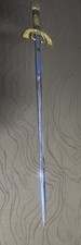 Vintage 40  Spanish Conquistador Decorative Sword - Etched Toledo Blade -