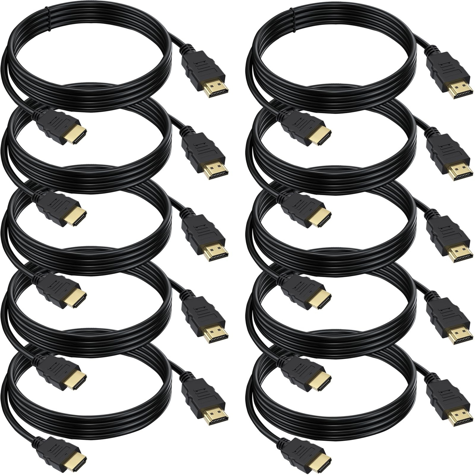 HDMI Cable 6 FT 10-Pack, 4K HDMI Computer Cable 6FT, Shielded HDMI 2.0 CL3 Ra...-image
