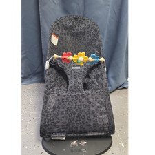 BabyBj rn Black Mesh Portable Infant Baby Bouncer with Toy Bar