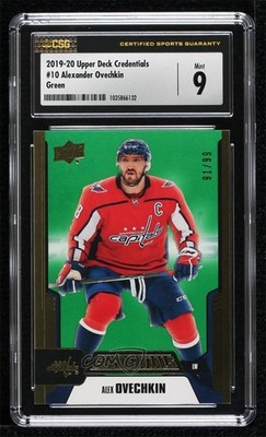 2019 Upper Deck Credentials Green 91/99 Alex Ovechkin Alexander CSG 9 Mint 0h75