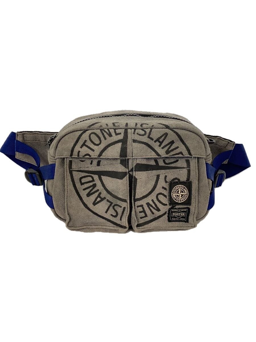 STONE ISLAND PORTER Man Made Suede Shoulder Bag GRY 7025916P1