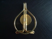 PINCE À BILLETS ancienne pub Champagne métal argenté blason money clip EUR 19,90 - FR