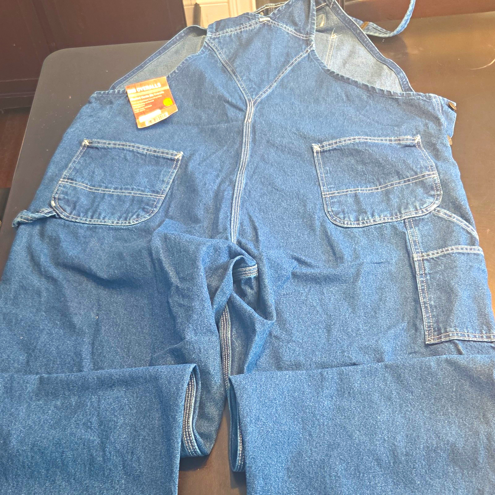 Carhartt R07 DST Denim Overalls Mens 44x30 NWT Discontinued Washed Workwear Bibs - second product detail image