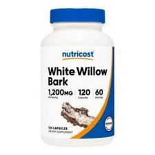White Willow Bark Capsules 120 Count 1200 Mg