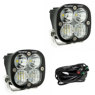 Baja Designs Squadron Sport Black LED Auxiliary Light Pod Pair Universal 557803