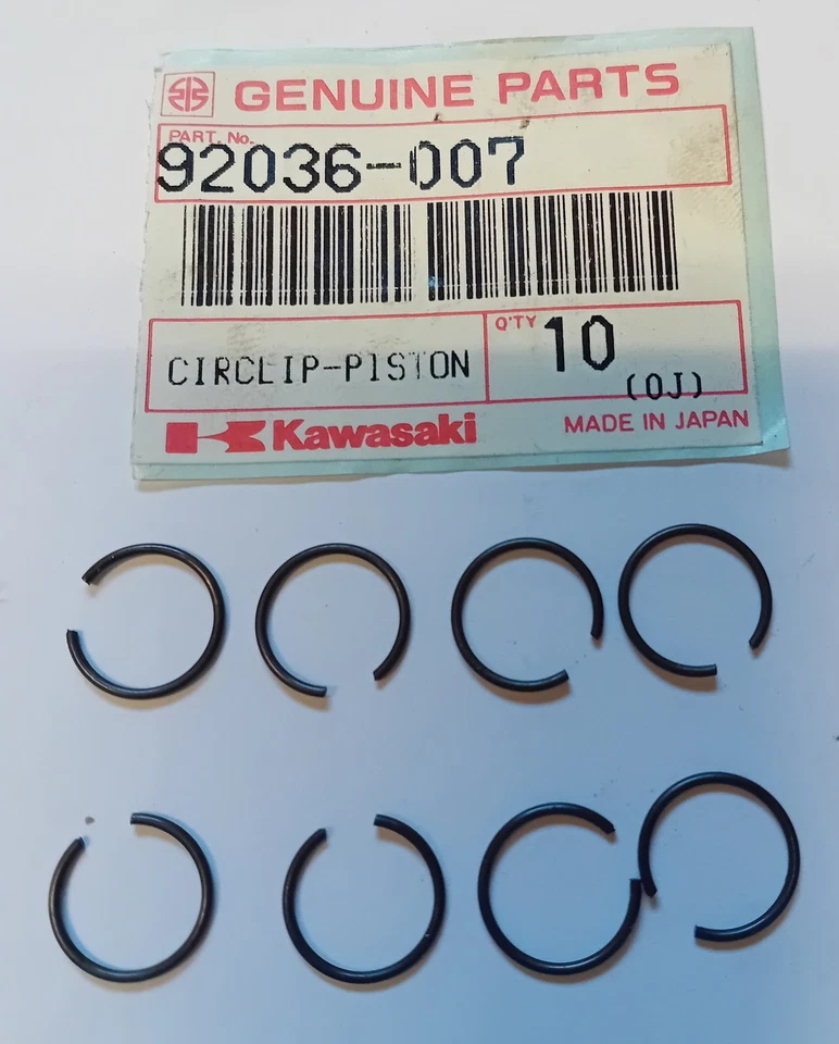 8 Sicherungsringe für Kolbenbolzen original 92036-007 Kawasaki KX 60 65 125 250 - Bild 1 von 1