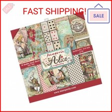 Stamperia International KFT Small Paper Pad 10 Sheets Double Sided Alice, 20.3 x