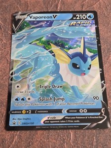 Vaporeon V - SWSH150 - Pokemon Sword & Shield Promo Ultra Rare Holo Card NM