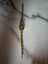 Armitron Gold-Tone Metal Analog Wristwatch White Dial Round Bracelet Band