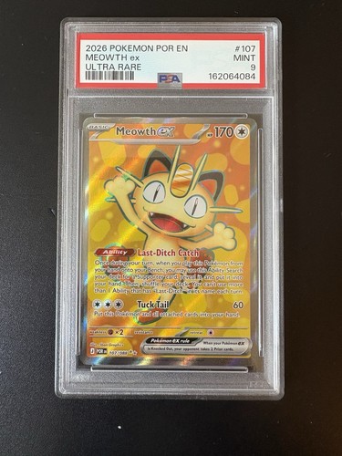Meowth ex graded PSA 9 for sale on eBay