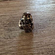 Pandora Solid Sterling Silver Christmas Santa Charm Bead, 925 ALE