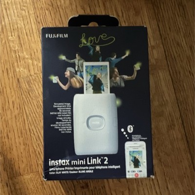 Fujifilm instax mini Link 2 Smartphone Printer, White, Bluetooth for iPhone
