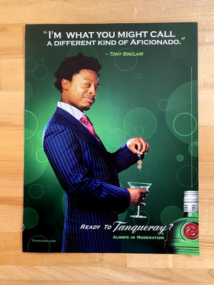2005 Print Ad Tanqueray With Tony Sinclair 9'' x 11-1/2''