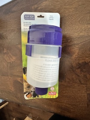 Lixit 16oz Flip Top Water Bottle For Rabbits, Guinea Pigs, Small Dogs & Ferrets