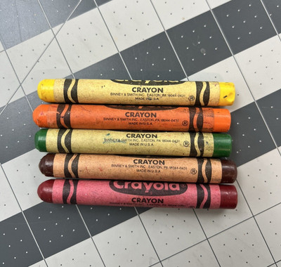 VTG Crayola Crayons Jumbo 5ct Binney & Smith USA