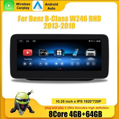 For Mercedes Benz B Class W246 2013-015 Wireless Carplay Android Autoradio 4+64G