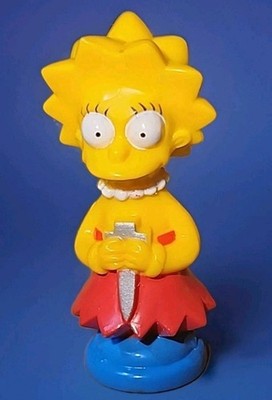 Lisa (Rook) Simpsons 3D Chess Replacement Piece Blue Base Red Dress 1992