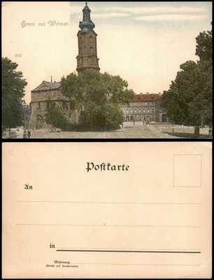 Ansichtskarte Weimar Stadtschloss 1900