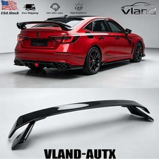 For 2022-2026 Honda Civic Sedan Hpd Style Glossy Black Rear Trunk Spoiler Wing For 2022-2026 Honda Civic Sedan Hpd Style Glossy Black Rear Trunk Spoiler Wing