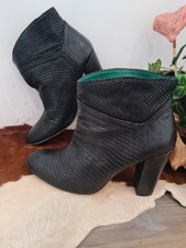 Fred Dela Bretoniere Echtleder-Stiefeletten Stiefel Gr. 37 schwarz Neupreis 200€