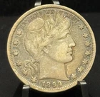 1899 Barber Half Dollar 50C Silver Coin
