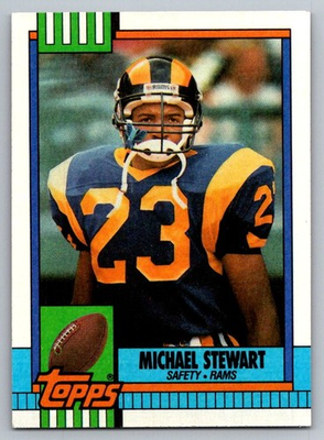 #ad #ad 1990 Topps Michael Stewart #83b Los Angeles Rams $1.70