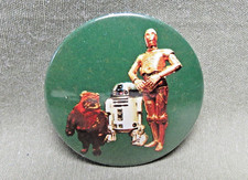 C-3PO R2-D2 EWOK GERMAN ROLF SCHULTZ 1 1/4  BUTTON vintage 1983 Star Wars badge